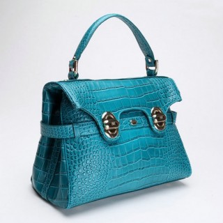 Prix Sac Lancel Angéle Bleu Cuir Croco